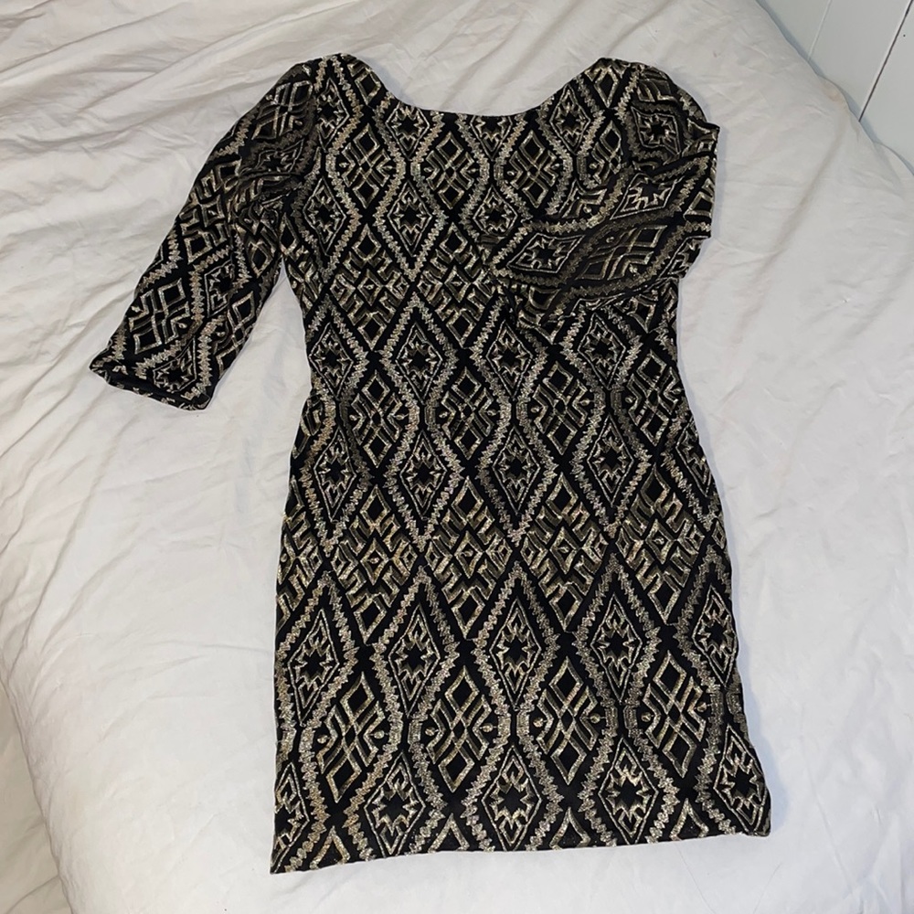 Black and Gold Dress